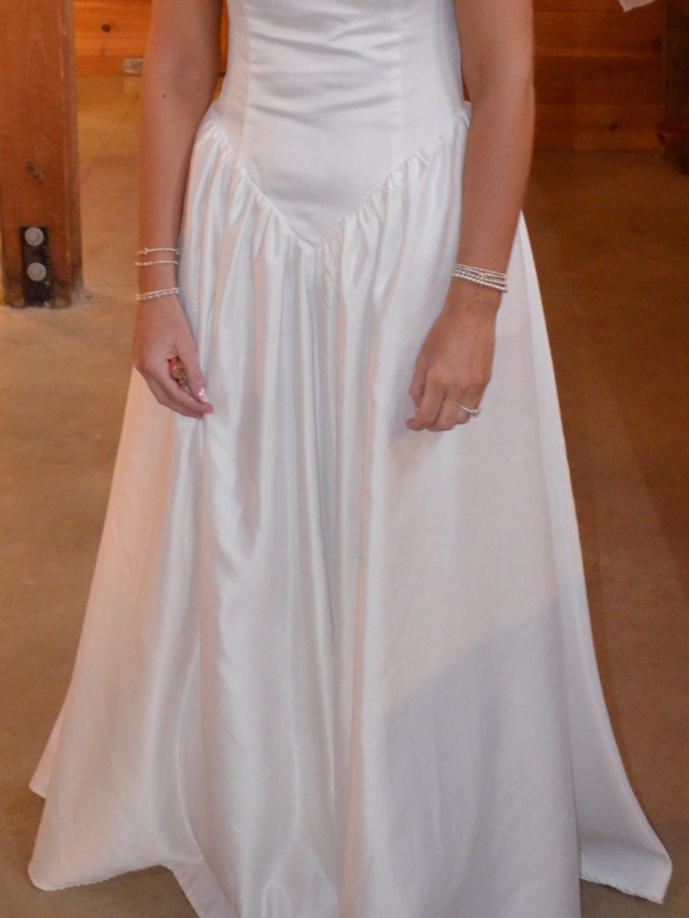 Lulus Bria White Basque Waist Maxi Dress - Size S - Picture 2 of 2